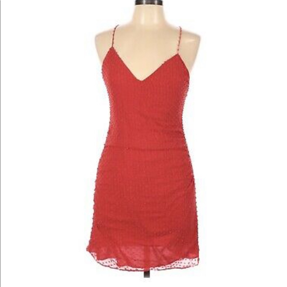 Alice and Olivia Red Cross back dress